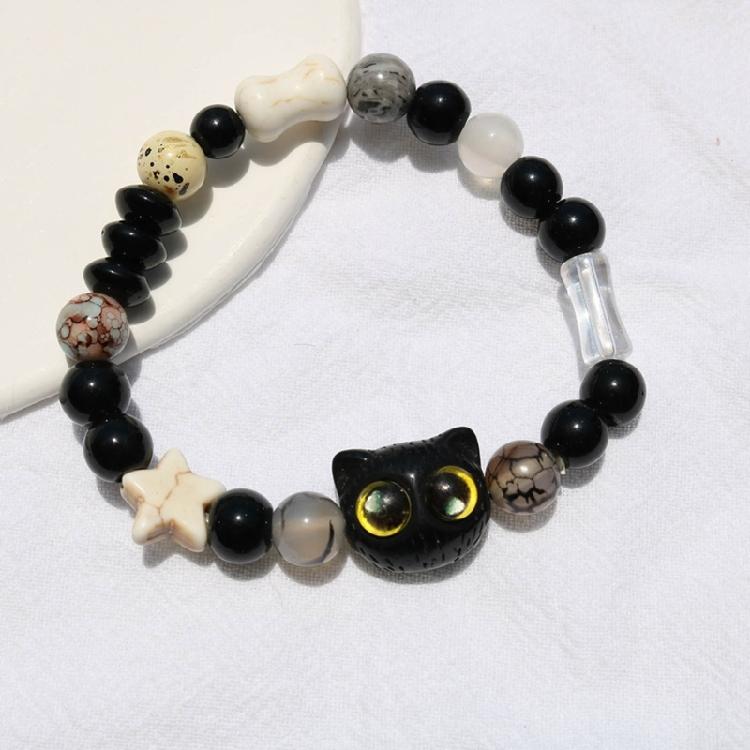 Stylish Bracelet Lucky Cat Charm Bangle Adjustable String Wrist Chain Fashion