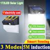 172LED Outdoor Solar Wall Light, Motion Sensor Security Lamp with 3 Modes, IP Waterproof for Garden, Pathway, Yard, Garage & Outside Lighting