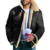 Giacca da Uomo Pelliccia Sintetica Top Invernale All-in-One Giacca in Pelliccia Sintetica