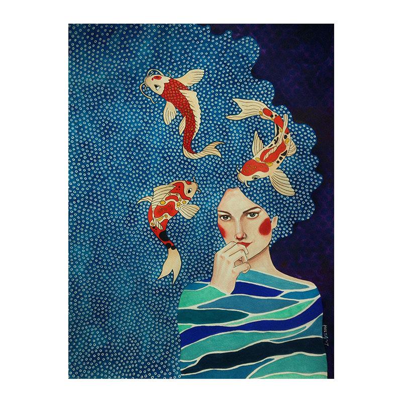 

Винтажная картина для девочек, холст с принтом, постер, красочный животный цветок, абстрактная настенная художественная картина для гостиной, домашний декор, Cuadros 30x40cm No Framed