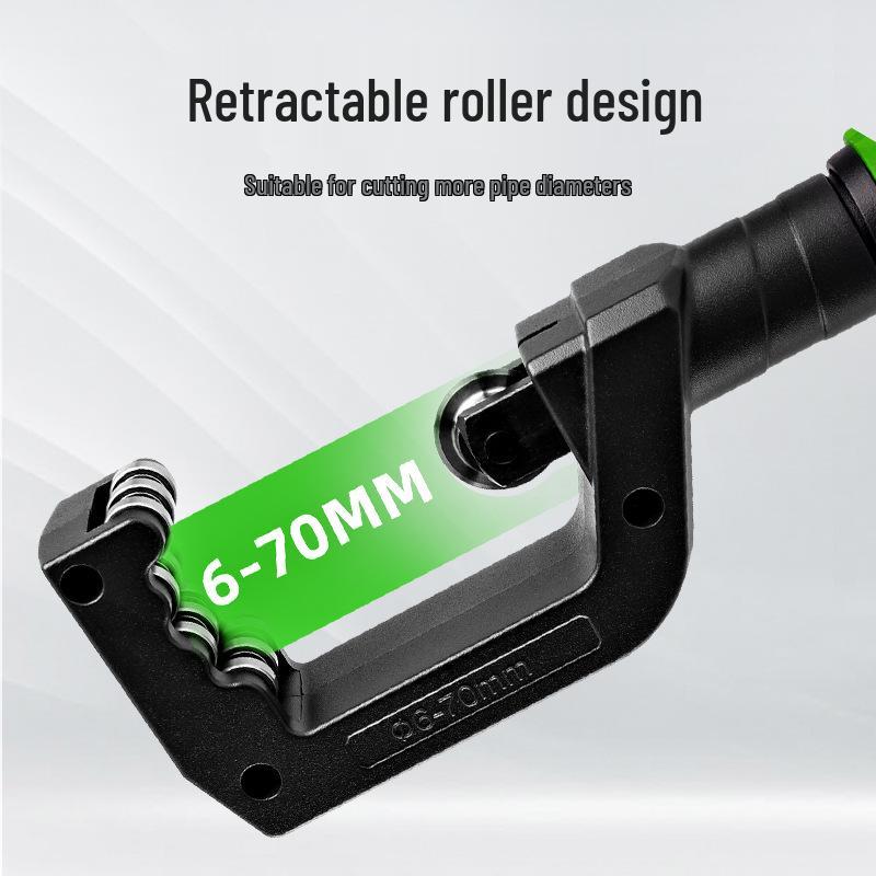 Pipe Cutter: Bearing Type for PVC, Stainless Steel, Copper - Manual, Durable Design