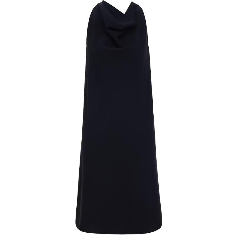 VEROMODA Detachable Buckle Trim Cowl Neck Midi Dress M