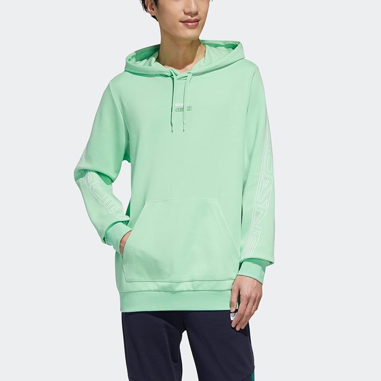 Adidas Neo Casual Solid Color Hoodie Men Hoodies Green GI7198