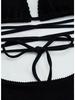 European & American Women's Triangle Bandage Bikini - Solid Color Sexy Swimsuit