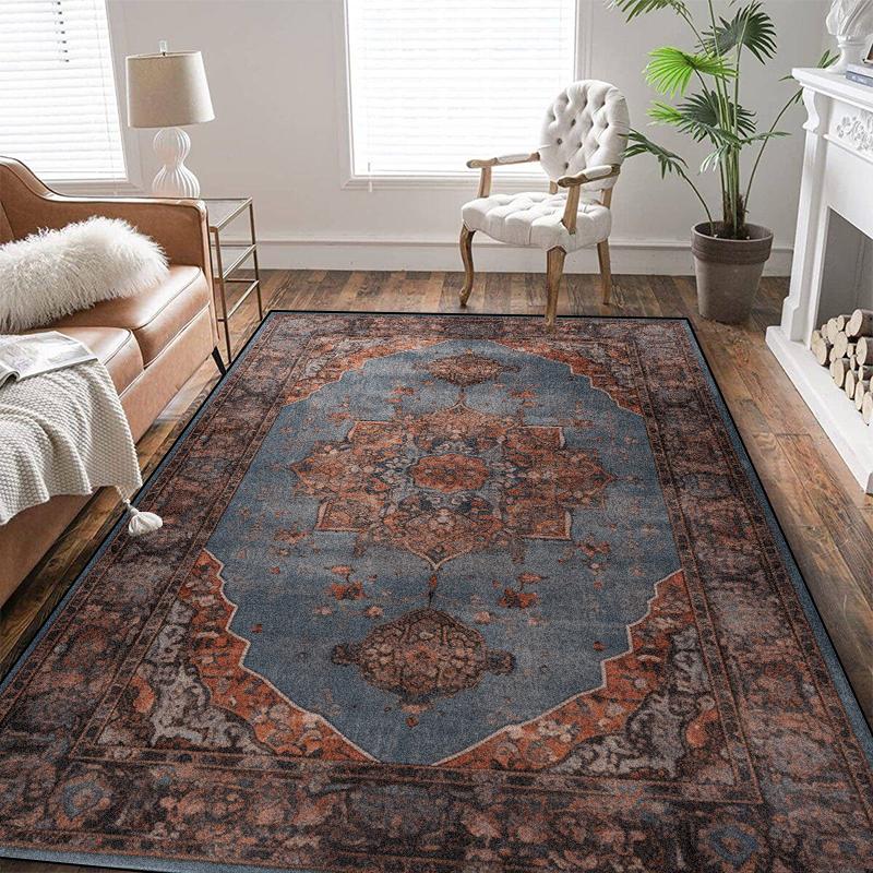 Persian Ethnic Style Carpet for Living Room Home Decoration Retro America Lounge Rugs Soft Bedroom Non-slip Bedside Mats 200x300