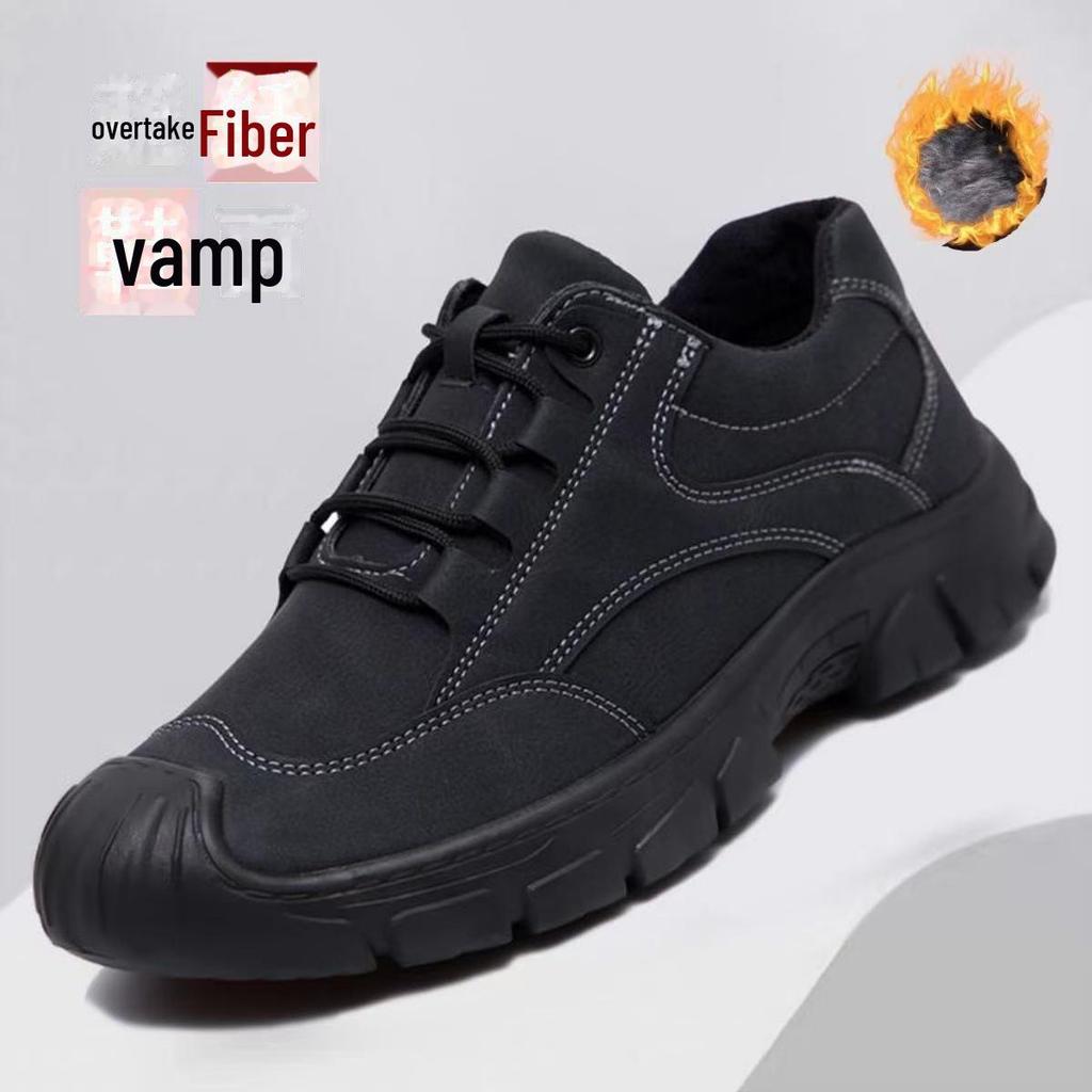Men's Breathable Hiking & Running Shoes, Trendy Lace-Up Design, Soft, Wear-Resistant Soles