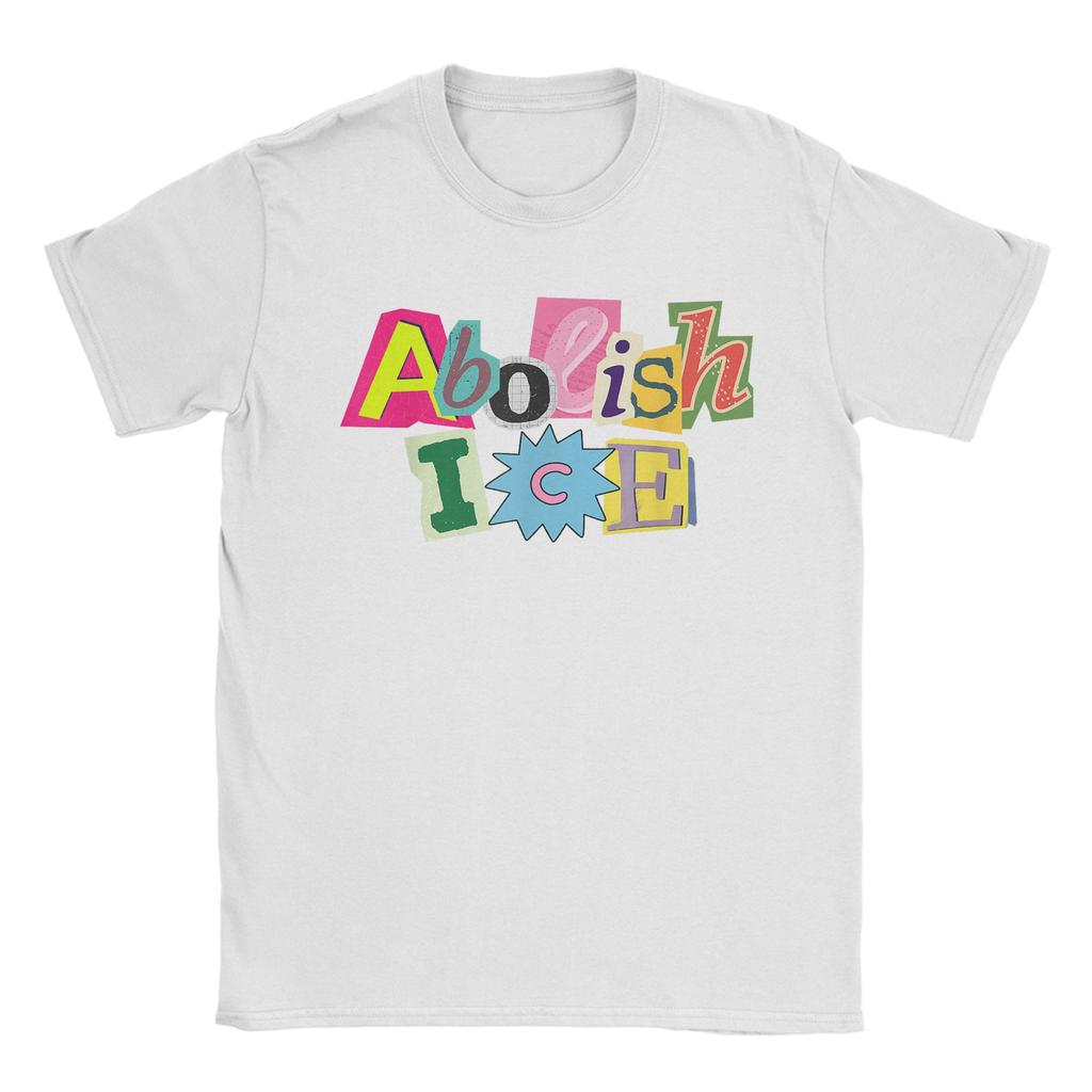 Abolish Ice Colorful T Shirt Summer Fashion T Shirts Couple 100 Cotton Oneck Oversize Tees Short Sleeves Awesome Tops