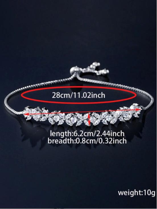 Evropský & Americký Zirkonový Náramek: Dámský niche design, jednoduchý, módní, nový push-pull styl - s6058.