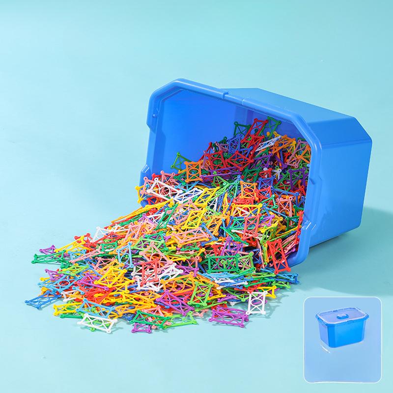 Fée des Fleurs de Maternelle Enchères Blocs de Construction Jouet Coordination Œil-Main Blocs de Construction Flocons de Neige à Grosses Particules pour Enfants
