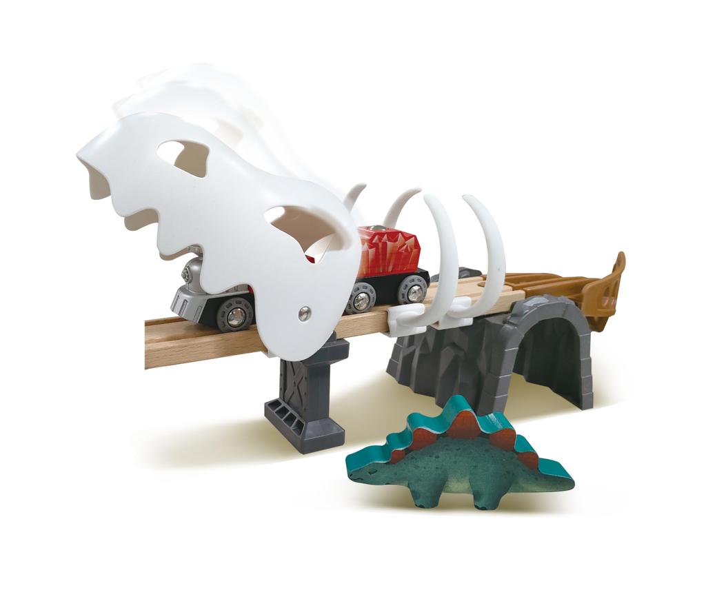 Hape Dinosaur Rail Deluxe Set for Ages 3 and Up Wooden Rail Set Toy E3795