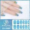 12-finger White No-Bake Nail Decal Fully Coated with Waterproof Long-lasting Nail Patch Simple Wind Nail Polish Adhesive