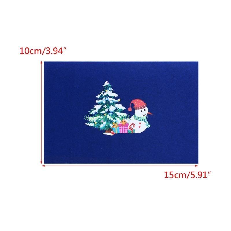 24TE Festive 3D Snowman Card Memorable Gift Family Friend and Loved Ones to the Christmas Season Card Accessory