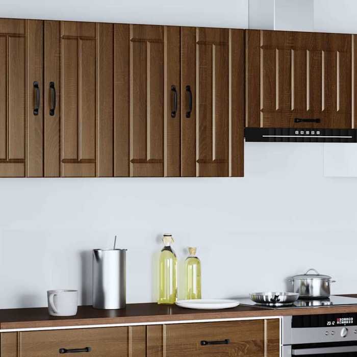 VidaXL Lucca Wall-mounted Kitchen Cabinet Brown Oak Engineered Wood, Wall-mounted Kitchen Furniture, Cabinet for Kitchen Wall, 853824