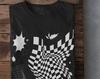 Trippy Checkerboard Shirt, Weird Stuff, Unusual T Shirt, Cyberpunk Clothing, Grunge Clothing, Alt Clothing, Skater Shirt, Unisex T Shirt