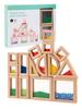 Children's Wooden Rainbow Acrylic Translucent Building Blocks for Creative Geometric Shape Assembly, Promoting Hand-eye Coordina