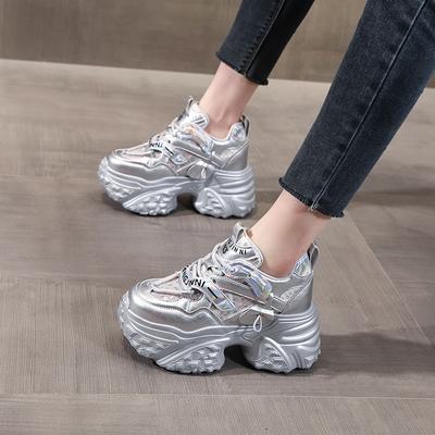 Dad Shoes Women's Thick Sole Inner Height Increase 2025 Autumn New Muffin Soft Sole Sports Shoes Versatile Trendy Comfortable Versatile