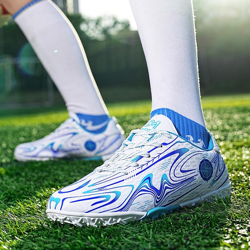 Unisex Kids' & Teens' Football Shoes with Long & Short Studs, Flat Bottom, Low-Top Design - Perfect for Primary & Secondary Training