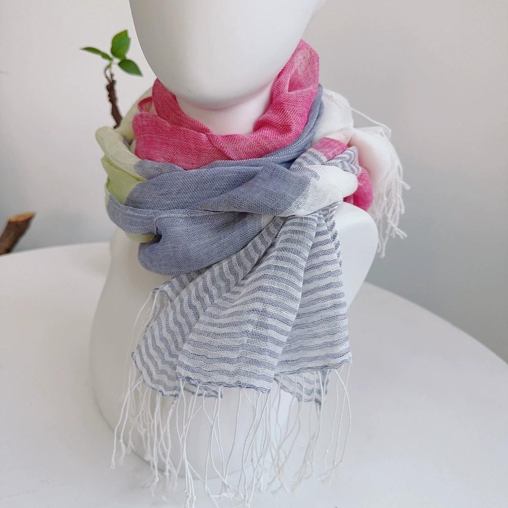

Spring Summer Linen Cotton Mixed Scarves Hijab Cool Scarves Scarf Women Outdoor Camping Scarfs 70x180cm