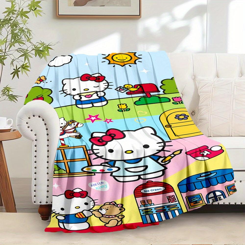 

1pc Hello Kitty Themed Home Decor Blanket - Seasonal universal cozy washable gift for all ages, for all families, available in multiple size 130x150cm