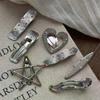 Silvery Y2k Hair Clips For Women Elegant Metal Duckbill Clip Side Bangs Barrettes Girls Hair Accessories