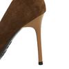 Scarpe da banchetto da donna tacchi alti camoscio scollate a punta in metallo décolleté tacchi super alti