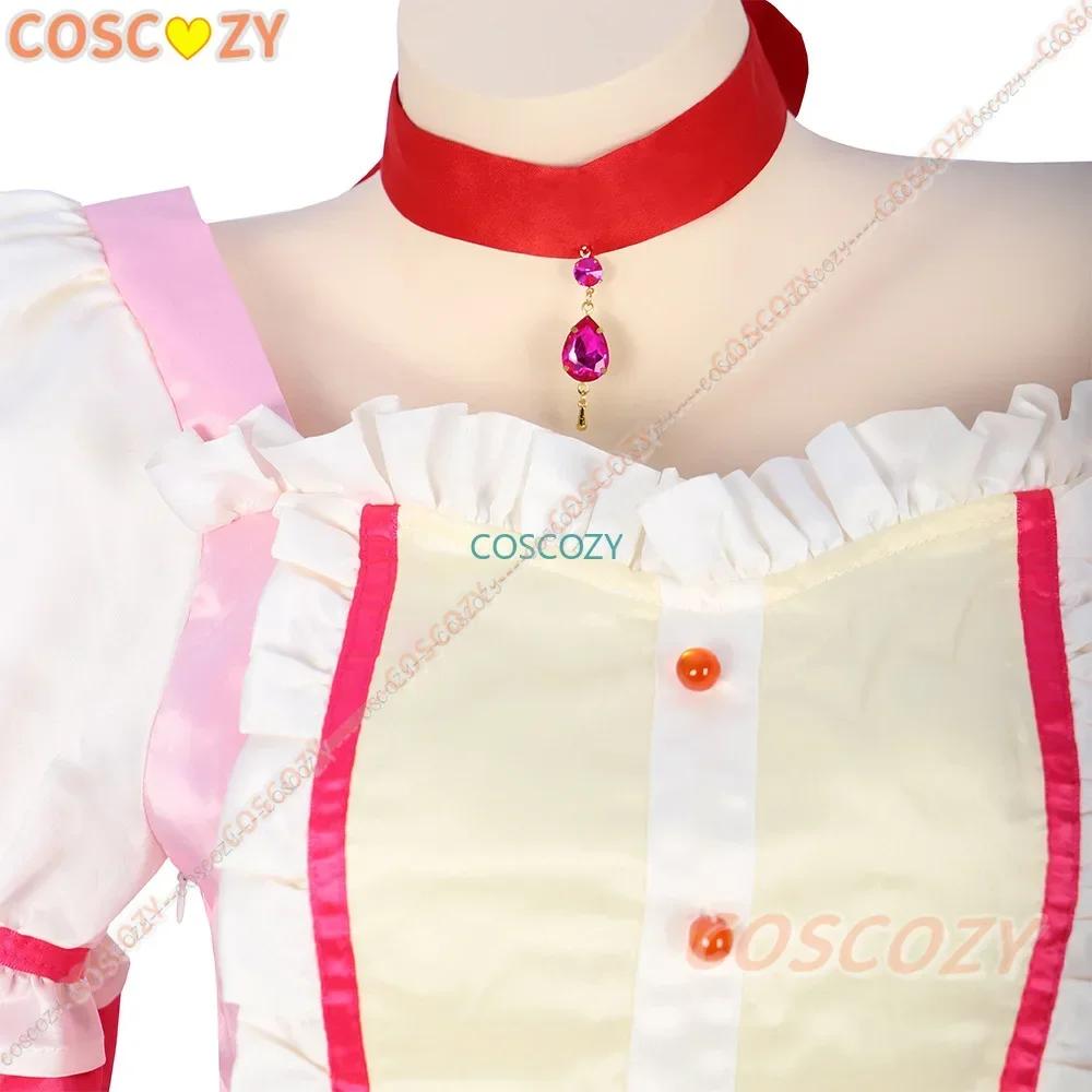 Anime Magical Girl Kaname Madoka Cosplay Kostüm Kawaii Lolita Party Karneval Rosa Kleid Kurze Perücke Idol Puella Magi Madoka