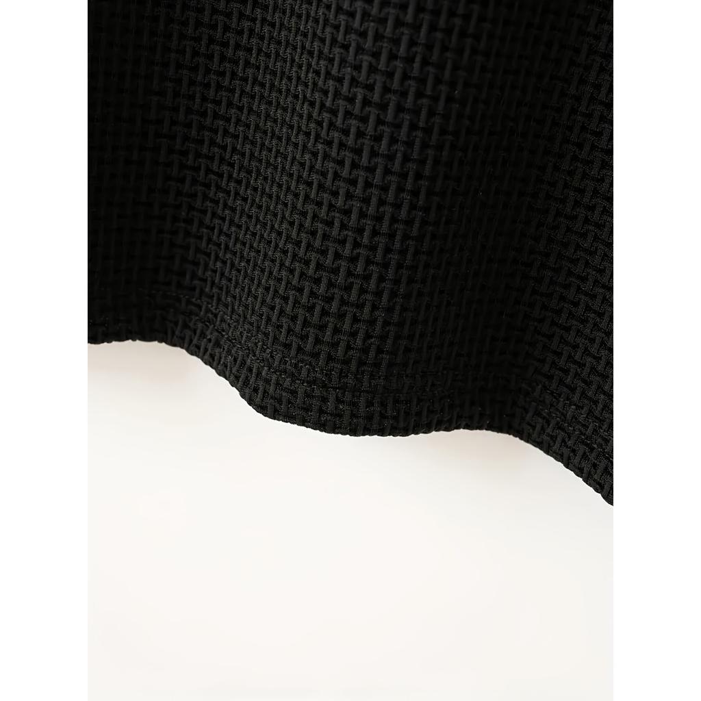 Maglietta Da Uomo Traspirante In Maglia Waffle A Manica Corta, TopTinta Unita, Vestibilità Regolare,  T-shirt Atletica