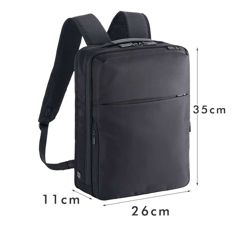 Business Backpack Inch PC Storage A4 Compatible Wide Harness Included Chest Belt Included 2 Air Chambers Silent Zipper Setup Possible Made of Recycled