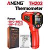 Infrared Thermometer -50~600℃ Digital Temperature Meter Non-contact Pyrometer Tester IR Hygrometer Industrial Tool ANENG TH203