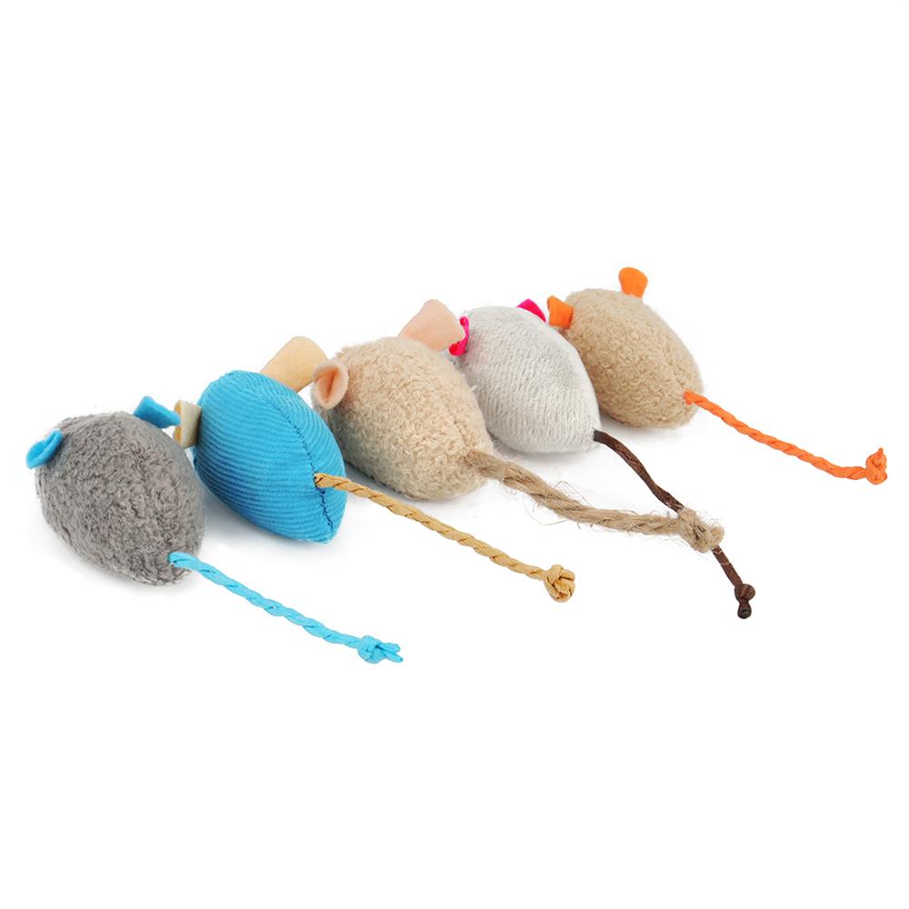 Catnip Mice Cat Toy Blue Gray Pink Fun Plush Mouse Cats Kitten Scratch Bite Pet Interactive Toy