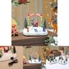 Harz-Drehwippen-Spieluhr Schneeszene Mit Weihnachtsdekoration Für Feiertagsgeschenke Und Schmuckpräsentation