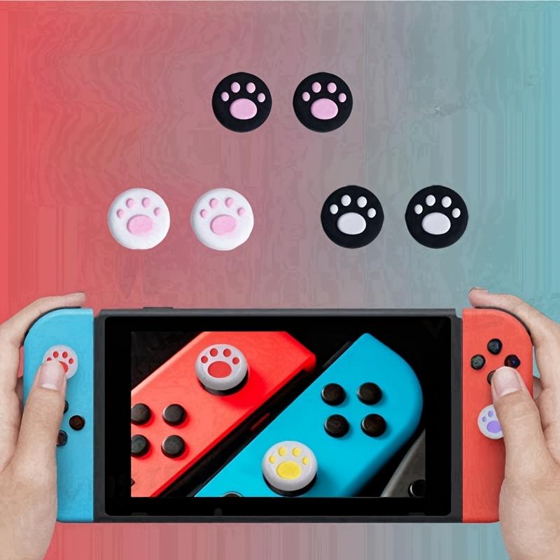 4-Units Silicone Joystick Thumb Grip Cap With Animal Paw Pattern To Boost Playing Performance