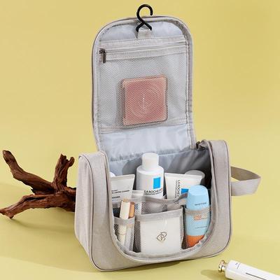 Travel Toiletry Bag with Hook - Cosmetic Storage Handbag for Business Trips
