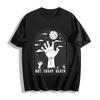 Not Today Death Gothic Print Tee Dark Style Casual Top For Men Women Pure Cotton T-shirt