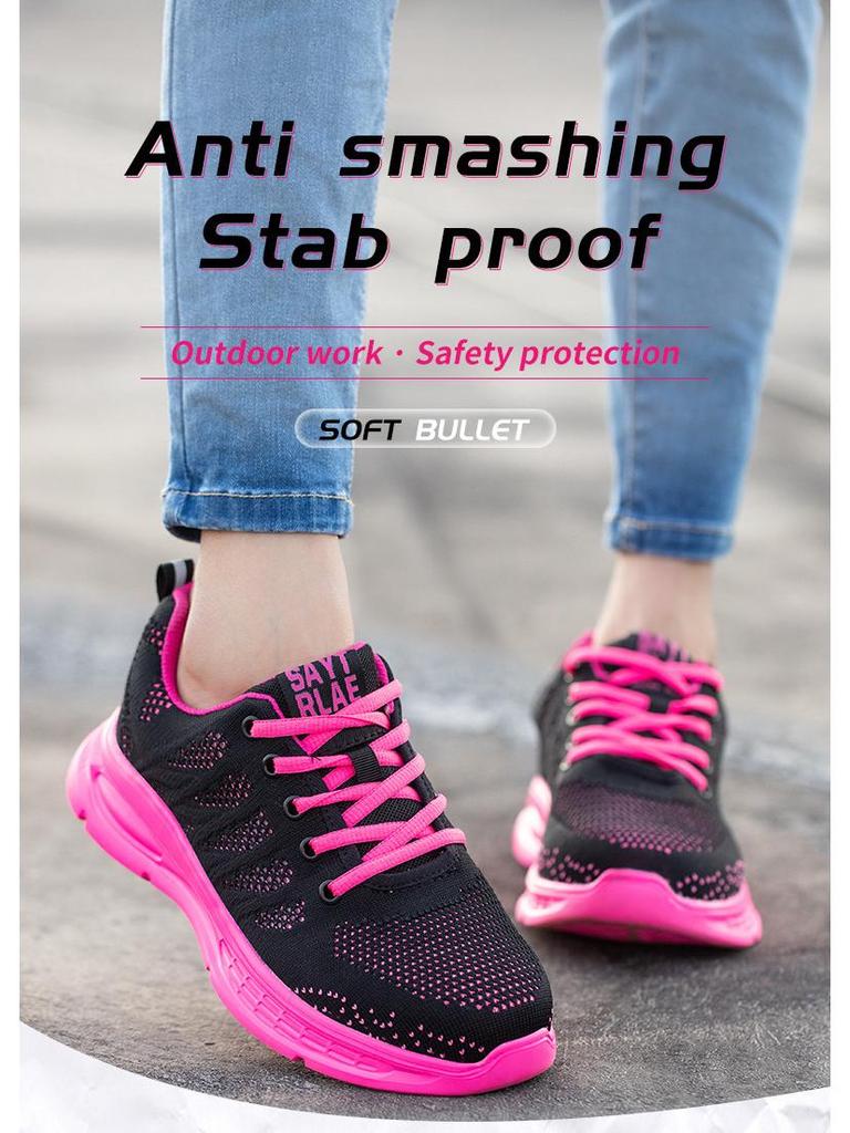 Leichte Sicherheitsschuhe für Damen: Stoßfest, durchstoßfest, atmungsaktiv, komfortabel und rutschfest für Baustellen.