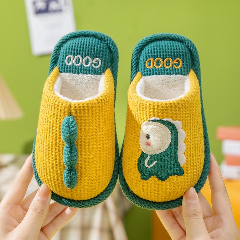 Süße rutschfeste Baumwollhausschuhe für Kinder - Prinzessinnen- & Hasen-Designs, Perfekt für den Innenbereich im Herbst/Winter