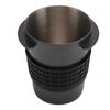 Dosing Cup Stainless Steel Coffee Powder Catcher Mug with Puck Screen for Coffee Maker Black 58mm /