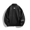 Spring Autumn Polo-neck Casual Fashion Zipper PU Leather Jacket Men Cardigan Coat Outwear