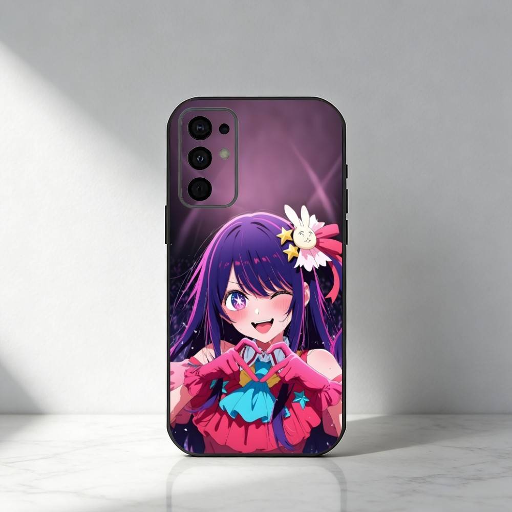 

Чехол для телефона O-No-K Character A-Ai Hoshino для Samsung S25, S24, S21, S22, S23, S20, Ultra, S26, Plus, Fe, Note, 5G Черная крышка Samsung S21 s305G