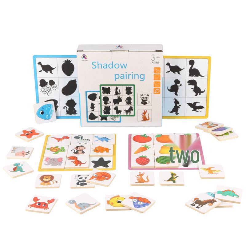 Montessori Shadow Matching Shape Puzzle for Kids – Educational Brain Training Toy