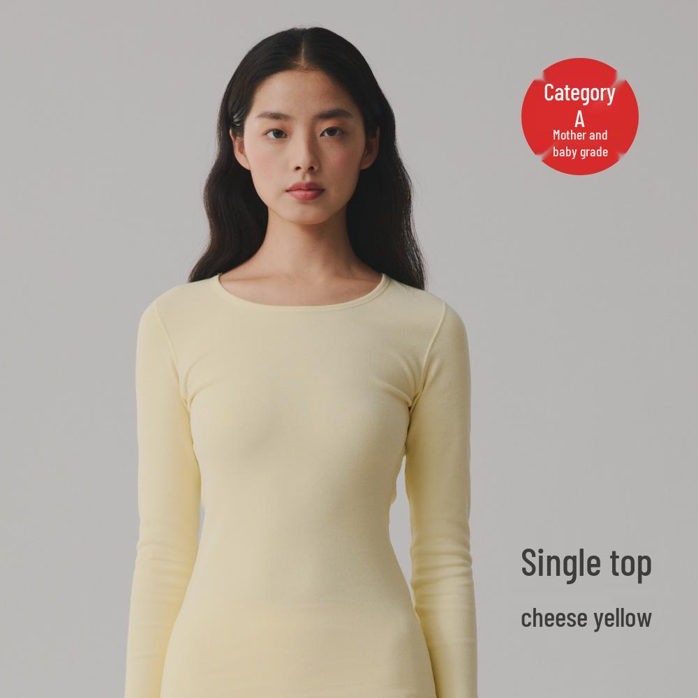 

Женский термотоп с круглым вырезом из очень толстого хлопка 280 г/м² с антибактериальным эффектом и двойной начесовой отделкой XXXL