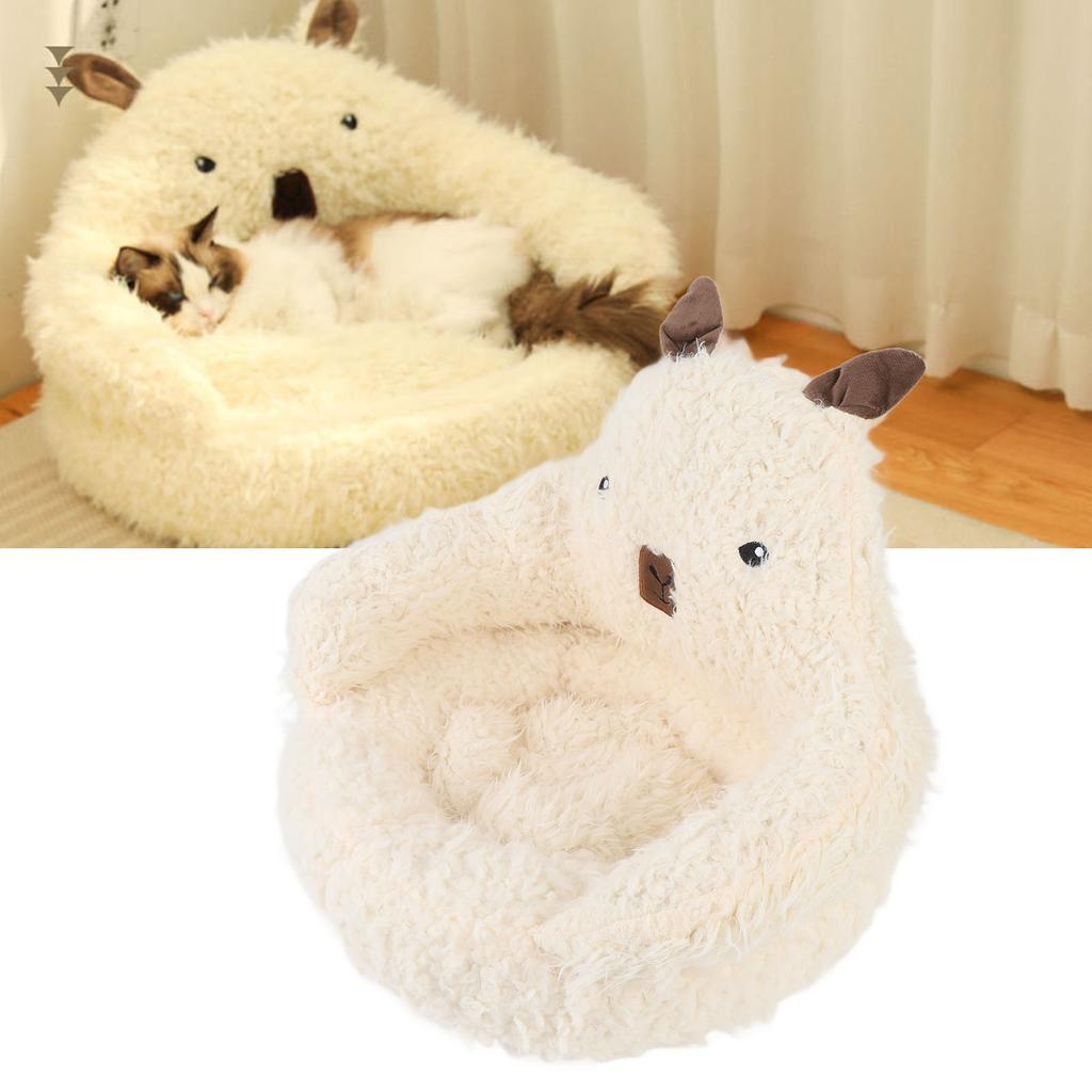Pet Sofa Bed Warm Cotton PP Comfortable Washable Relaxing Winter Cat Couch Bed for Puppy Kitty