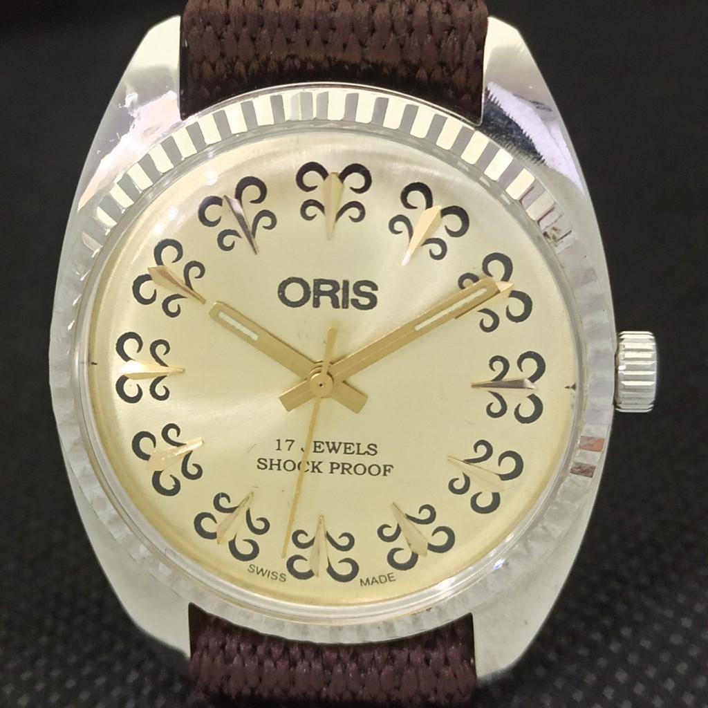 VINTAGE ORIS WINDING SWISS MENS REFURBISHED WRIST GOLDEN WATCH 558a-a296484-1