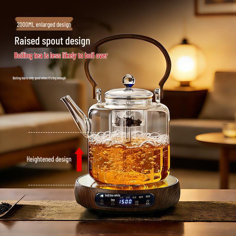 Large Capacity All-Glass Electric Multi-Function Tea Kettle