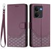 For Realme P3 Ultra 5G Case Imprinted Honeycomb RFID Blocking Leather Phone Cover with Strap