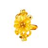 Gold Shop Same Style 9999 24K Real Gold Women'S Gold Ring Open Gold Flower Girlfriend Birthday Gift Sexy And Beautiful Jewelry N