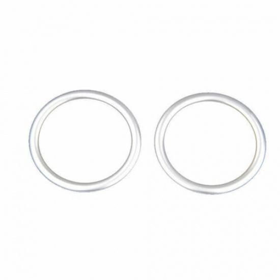 Silver Steel Vent Trim For Benz E-Class 2009-2015 Dashboard L&R Air Outlet 2PCS