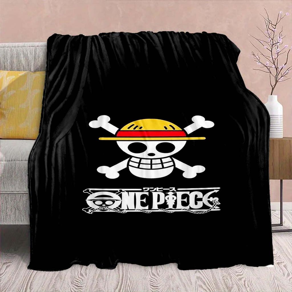 One Piece Anime Flaneldecke - Weich Warm Perfekt für Sofa, Bettwäsche Camping Reisen Büro Heimdekoration -QJY