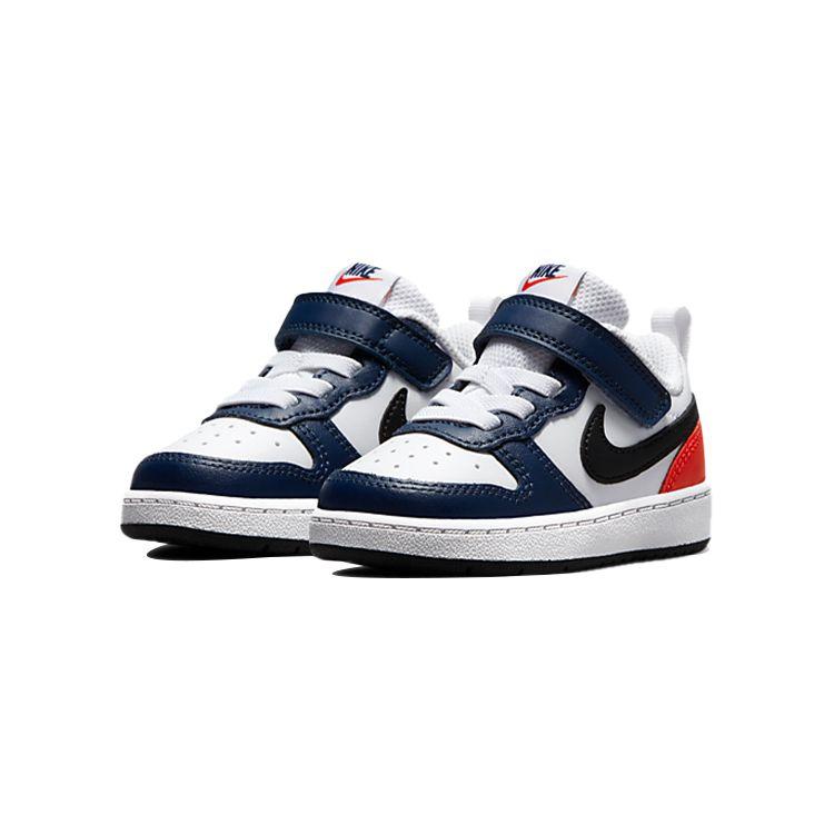 Nike Court Borough Low 2 TD USA Baby Sneakers White Midnight-Navy Black DO7448-101