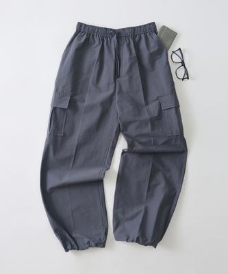 ANALOG MOOD Semi-Wide String Cargo Pants (Charcoal)